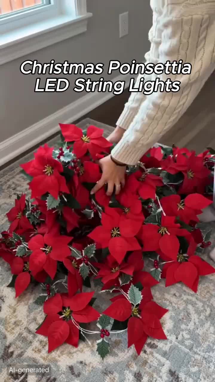 Poinsettia Garland String Light