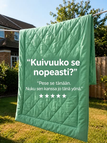 Ei enää pussilakanan vaihtoa