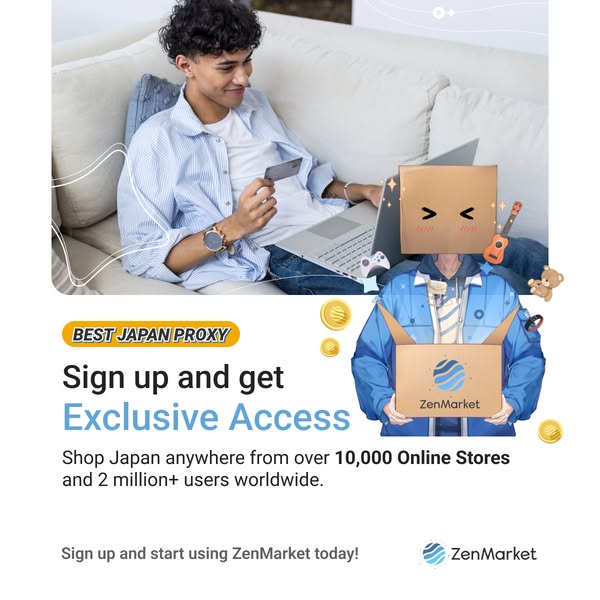Shop now on exclusive Japanese stores like Surugaya, Digimart, Minne, Ghibli Store, Pokemon Center, and more!