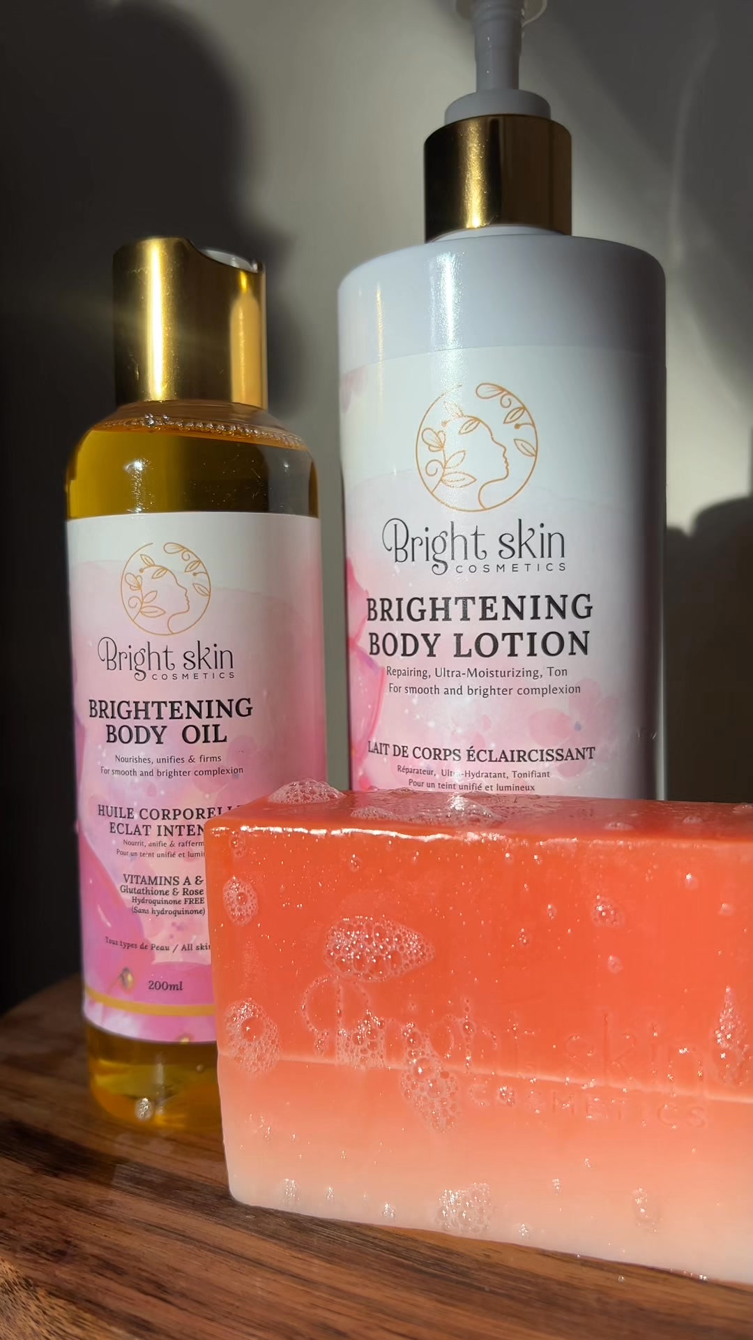 Brightening shower combo
