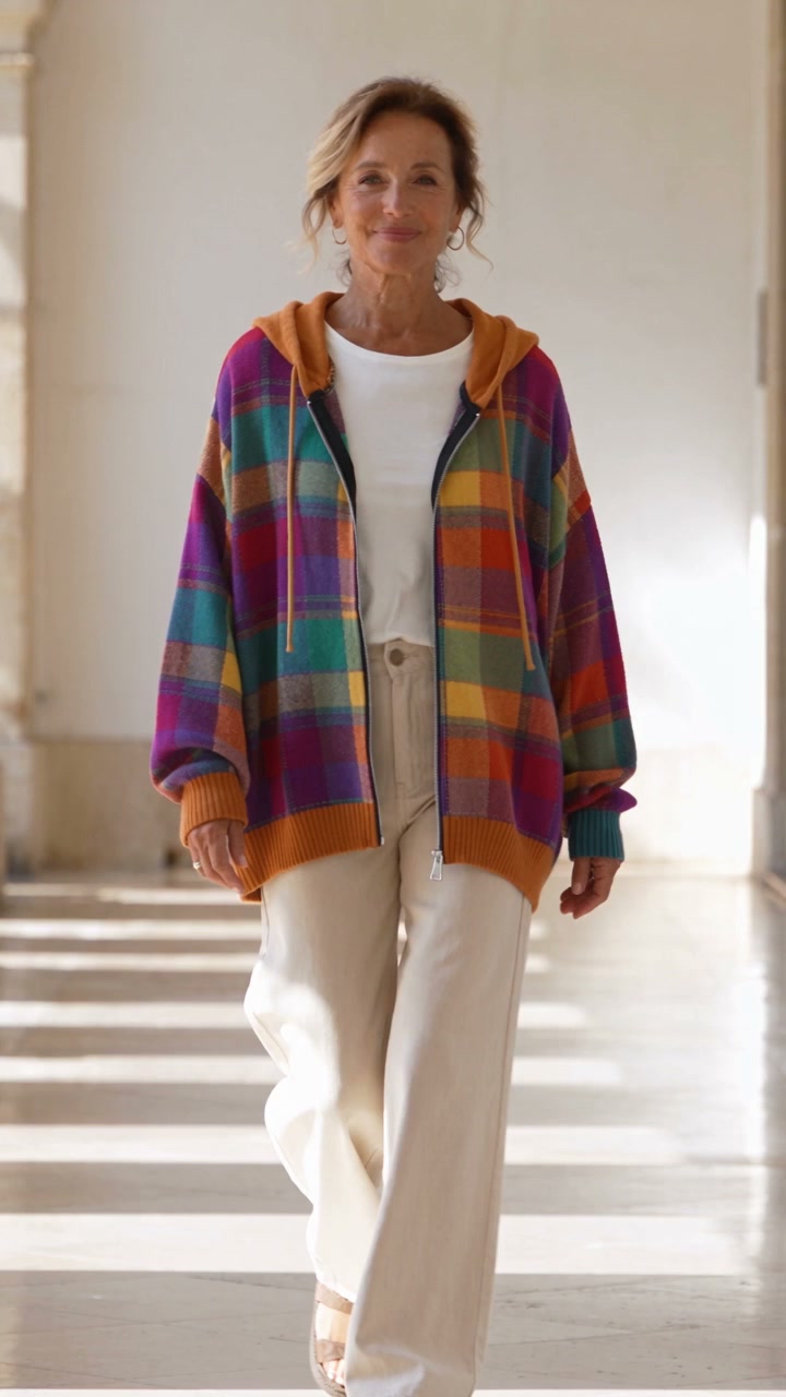 Cousu comme un patchwork, porté comme un pull