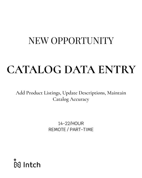 Catalog Data Entry