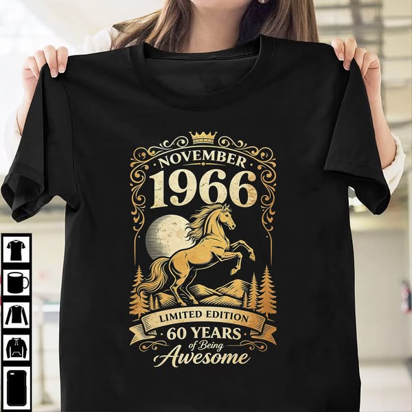November 1966 60th Birthday Horse Shirt – Limited Edition