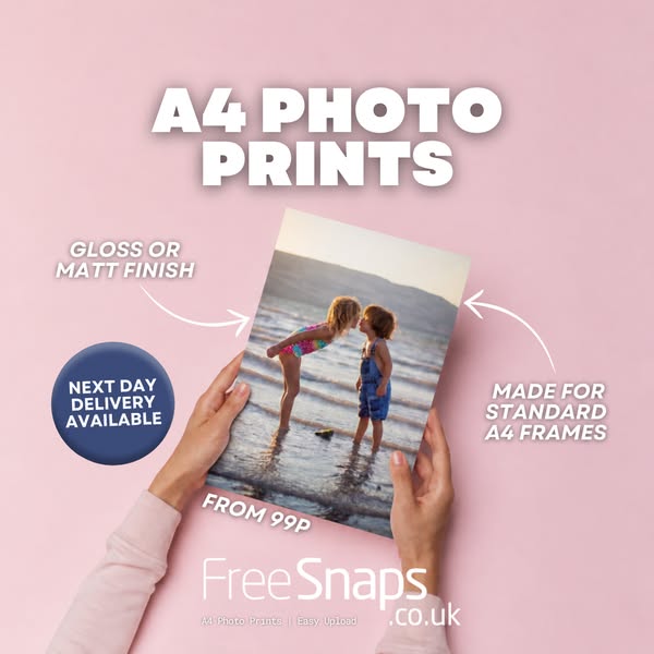 A4 Prints From 99p - Choose from Gloss or Matt.