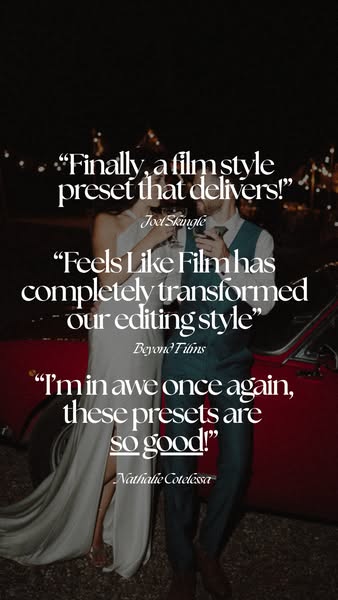 Film Presets for Weddings