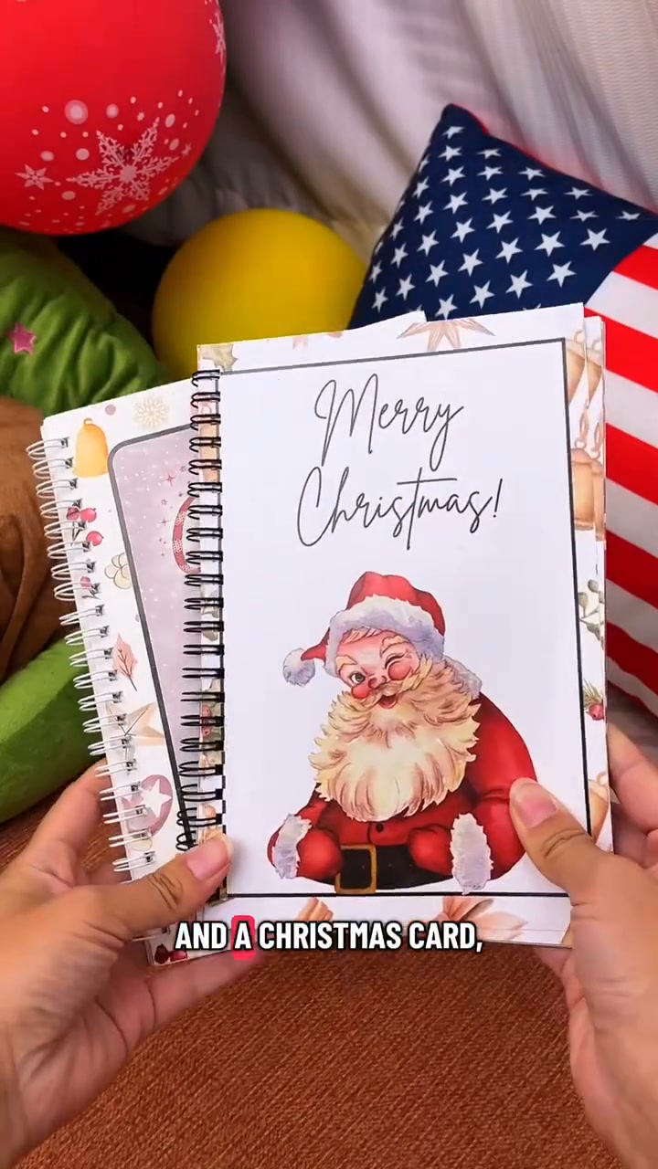ONLY ￡6.66!!!-Ready for Christmas!Christmas Gift Card Album -DIY Spiral-Bound Christmas Gift Card Album with Surprise Pages2