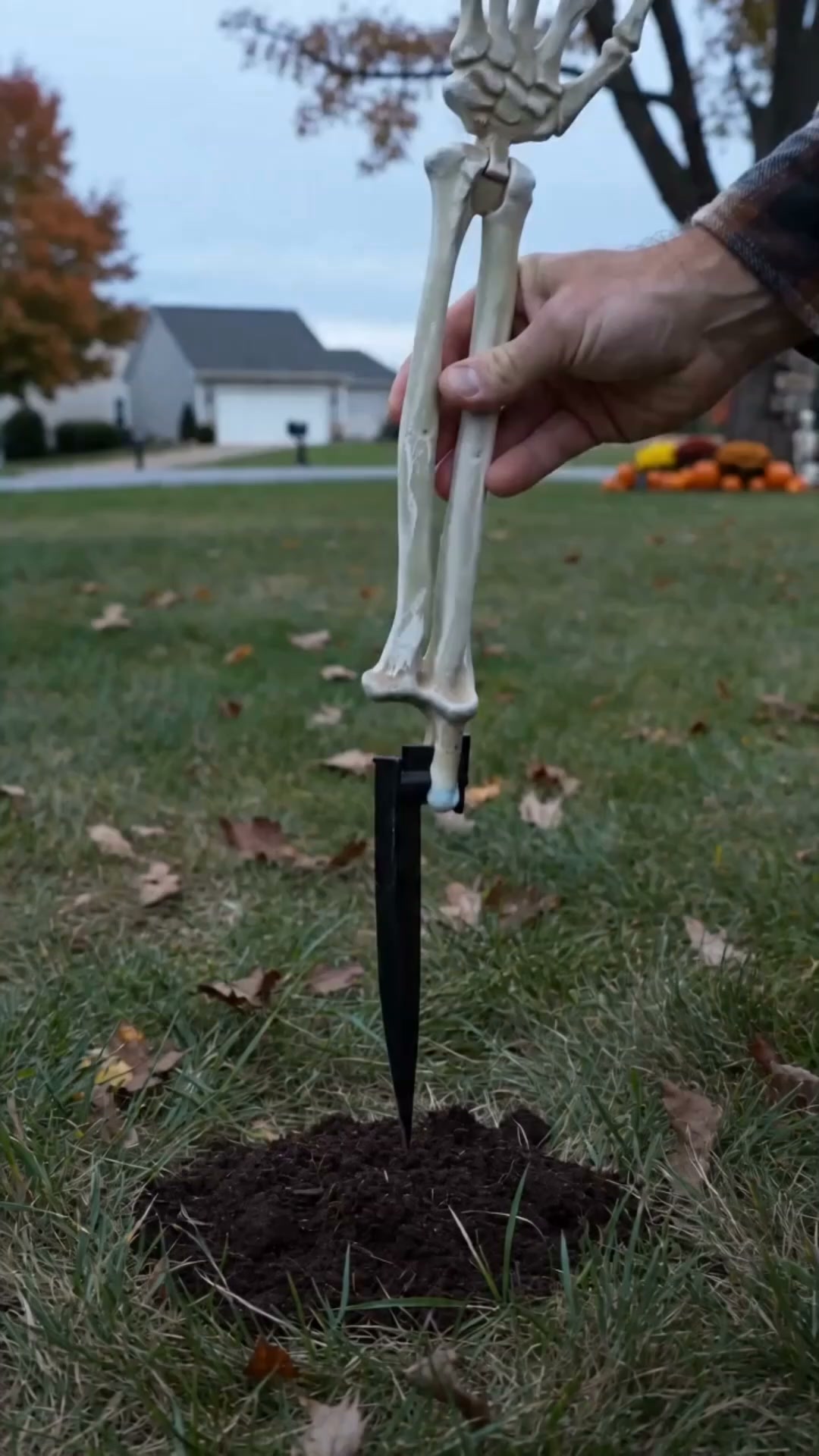 Halloween Skeleton Arm Stakes Yard Decorations