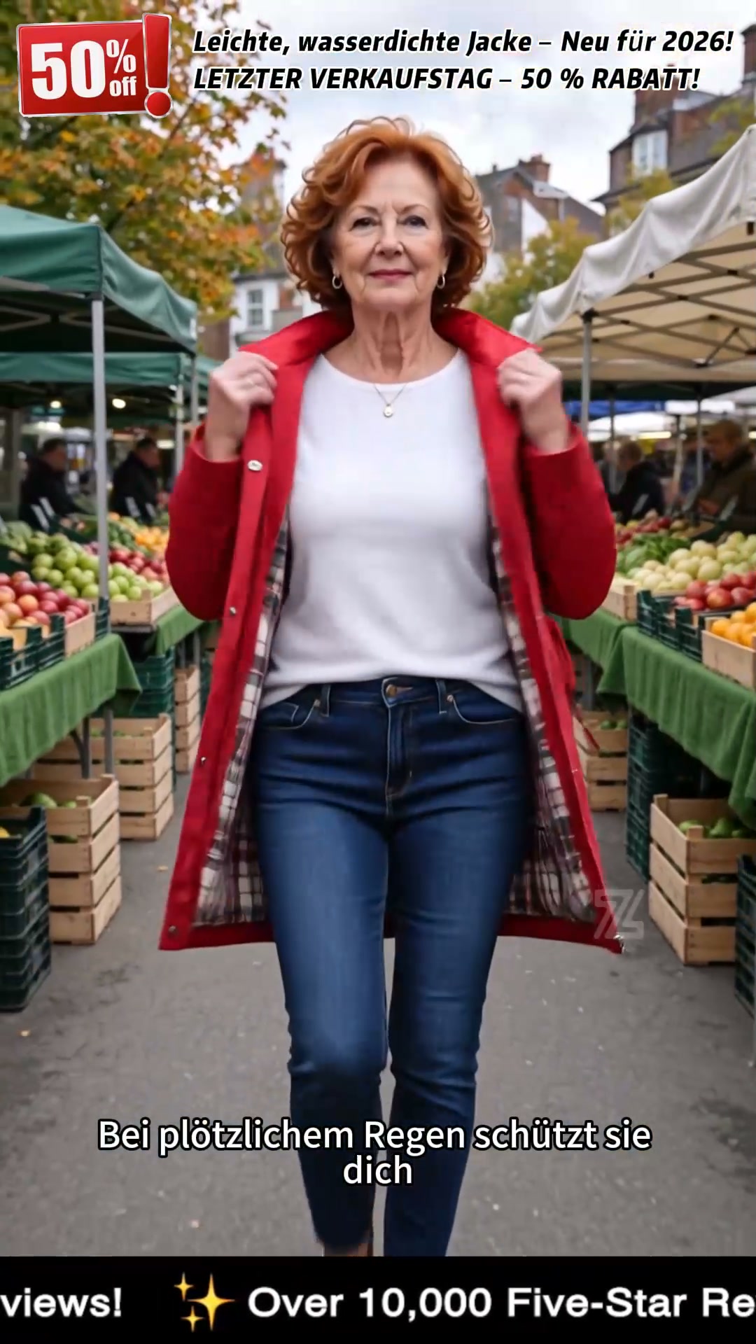 50% REDUKTION3-in-1 Outdoor-Damenjacke – wasserdicht, winddicht & wetterfest
