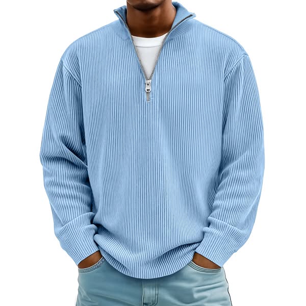 Men's Corduroy Quarter-Zip Pullover