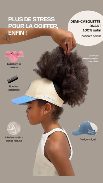 Demi-casquette = volume respecté. Le matin simplifié.