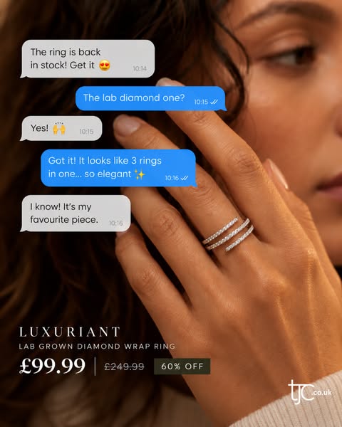 43 Lab Diamonds. One Wrap Ring.