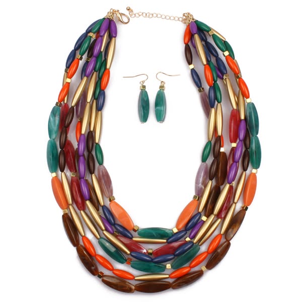 Fashion Resin Pearl Necklace for Women in Mixed Colors, Perfect for Wedding Occasions$3.16