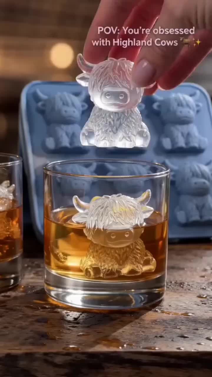 Highland Cow Silicone Ice Cube Tray