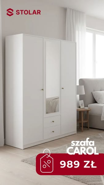 Szafa Carol Biała | Oferta Ograniczona Czasowo