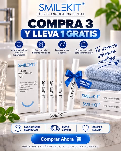 SmileKit™ Lápiz Blanqueador Dental – Una Sonrisa Más Blanca, Siempre Contigo