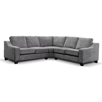 Nebraska Slate 5 Seater Corner Sofa Full Back