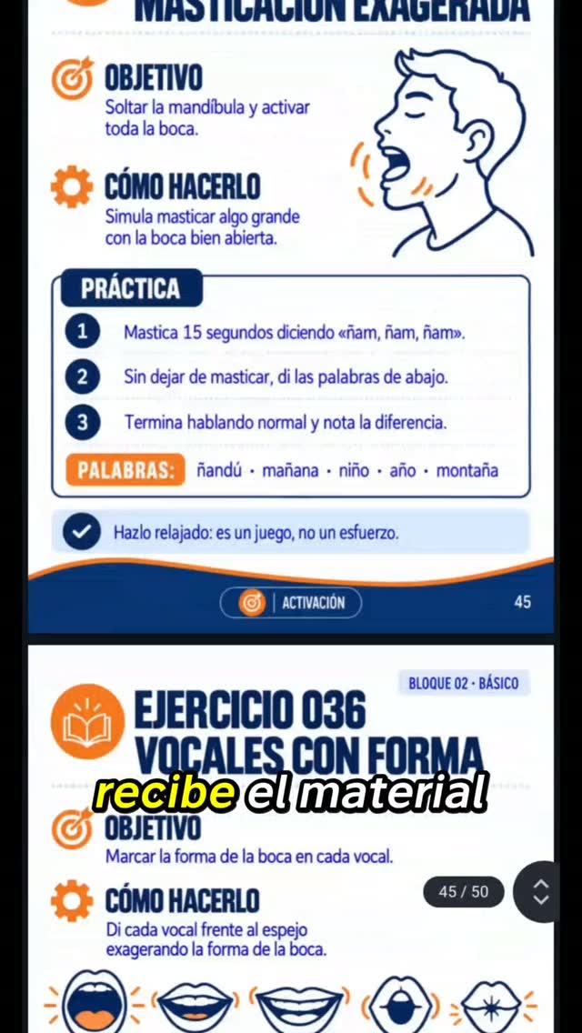 Anúncio de Ejercicios de Dicción