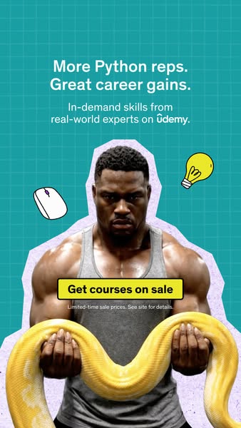 Python skills. On sale now.