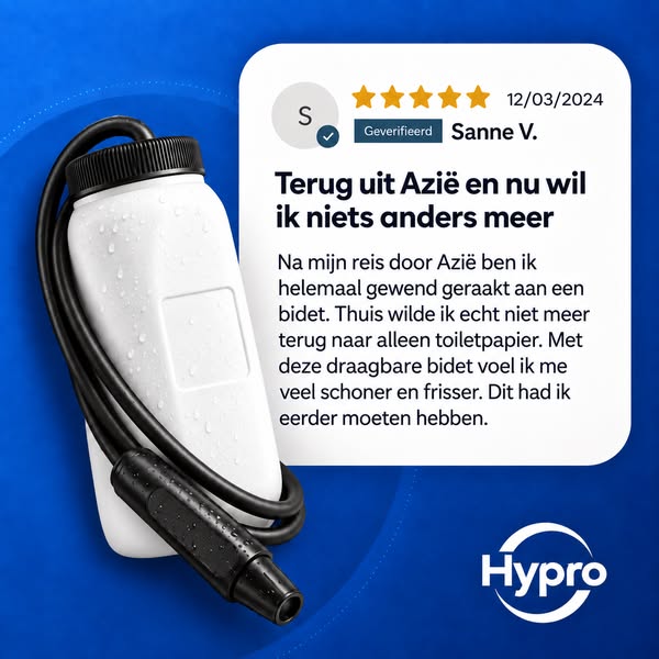 Toiletpapier voelt niet schoon. Water wel.