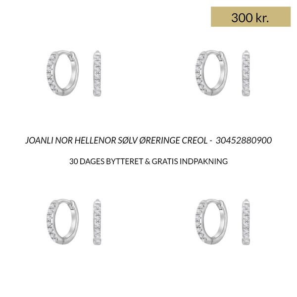 JOANLI NOR HELLENOR SØLV ØRERINGE CREOL - 30452880900