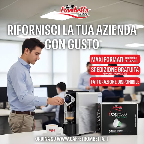 Fai scorta di caffè per la tua azienda