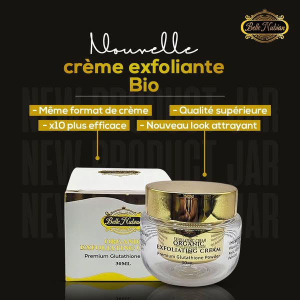 Nouvelle Crème Exfoliante Bio avec SPF