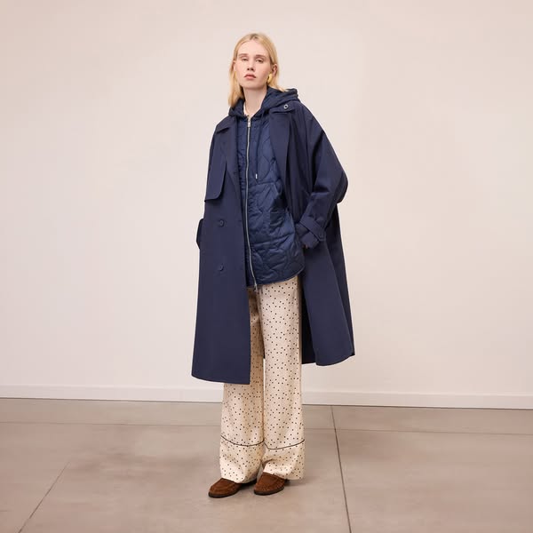 Long Trench-coat Amovible