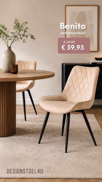 Benito Eetkamerstoel van €129,00 voor €59,95!