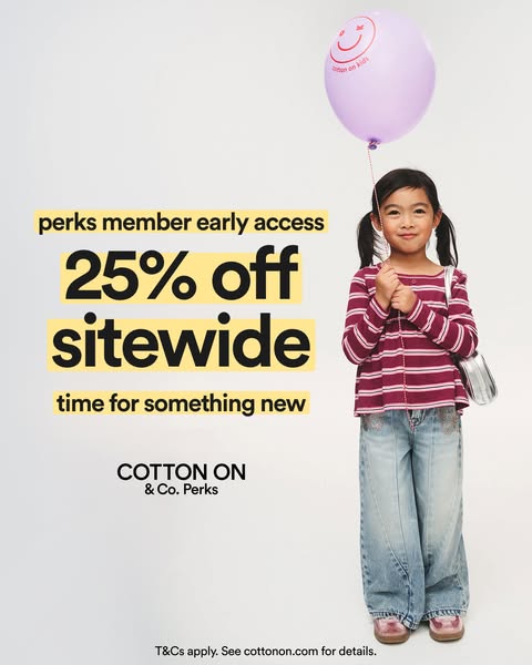 Bring on 25% off sitewide