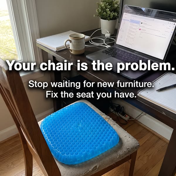 CloudCushion™ Gel Seat Cushion — Egg-Drop Pressure Relief for Office, Car & Home