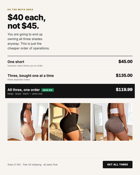 $40 each, not $45