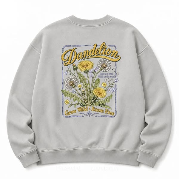 Vintage Dandelion Grow Wild Washed Sweatshirt