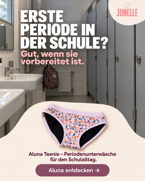 Ihre erste Periode? Sie ist vorbereitet.