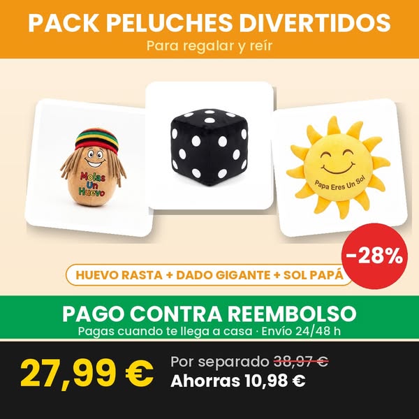 Pack Peluches Divertidos · 27,99 €