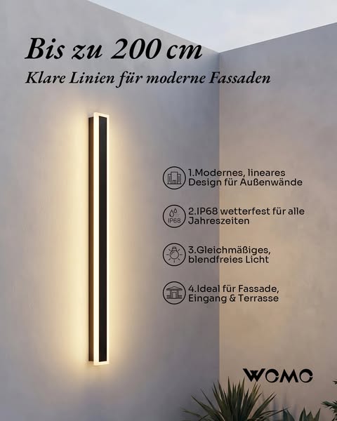 WOMO Lineare Außenwandleuchte