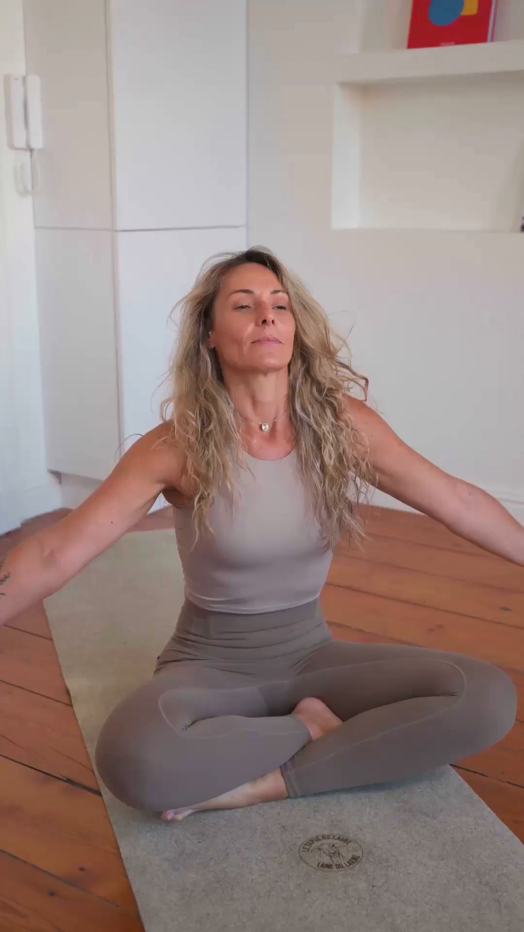 Yogamatte aus 100 % Wolle
