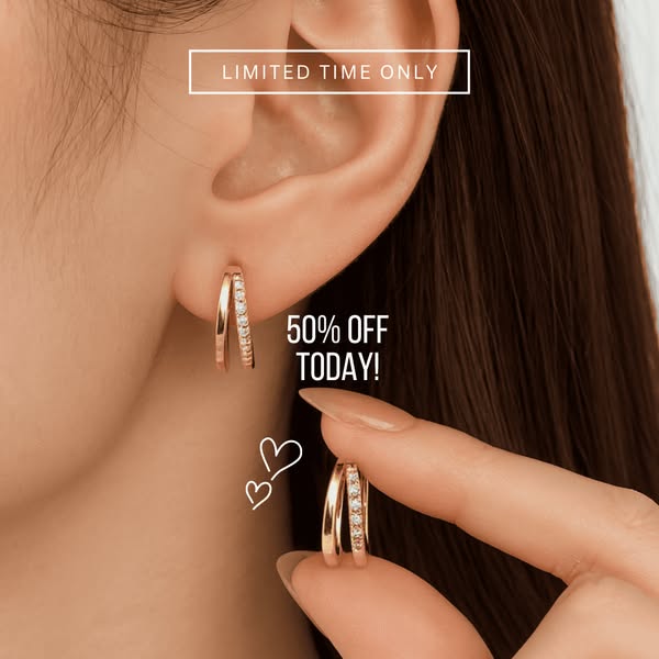 Elina Double Hoop