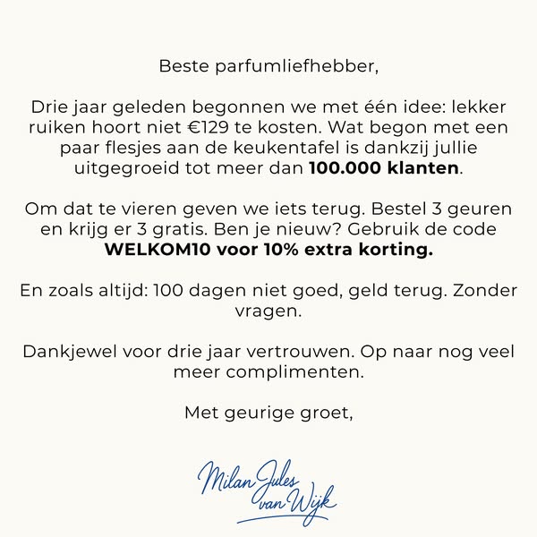 100.000+ tevreden klanten gingen je voor