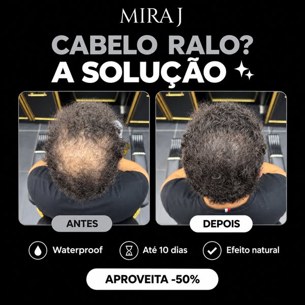 Cabelo ralo? Densidade visível em 15 minutos
