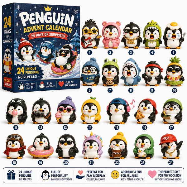 24 Days. 24 Penguins. No Repeats!