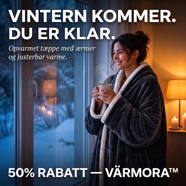 Tæppet med ærmer og varme – 50% rabat i dag.