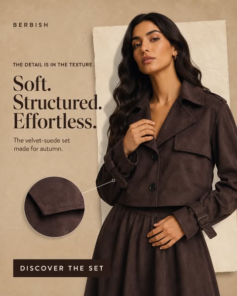 Suede jacket & maxi skirt set