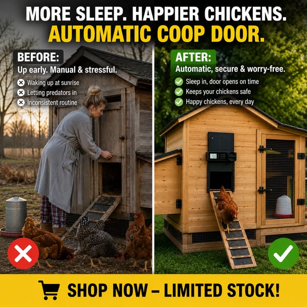 Automatic Locking. Safer Chickens.