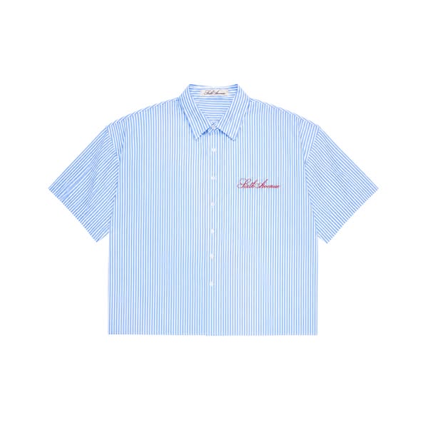 Holiday Shirt - Blue Pinstripe