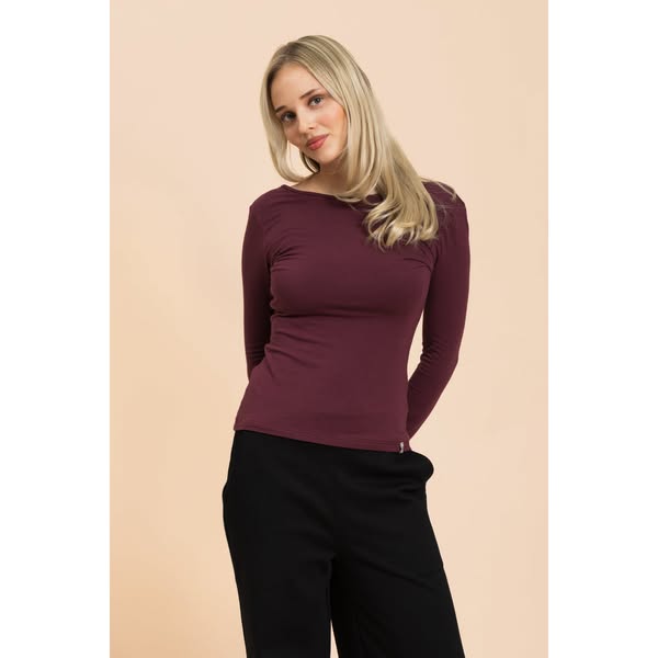 Kaiko Clothing Scoop Back Top, Cherry €79.90