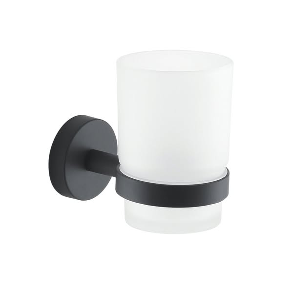 Gedy Eros Tumbler Holder - Matt Black - £30.99