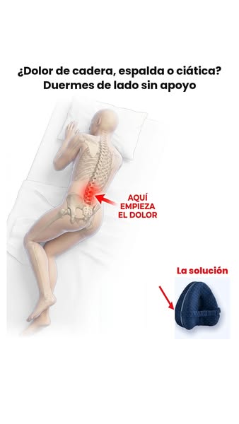Duerme de lado con la columna recta
