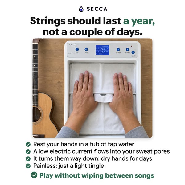 Play without wiping your hands between songs.
