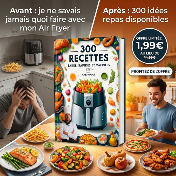 300 Recettes de Chef à l'Airfryer !