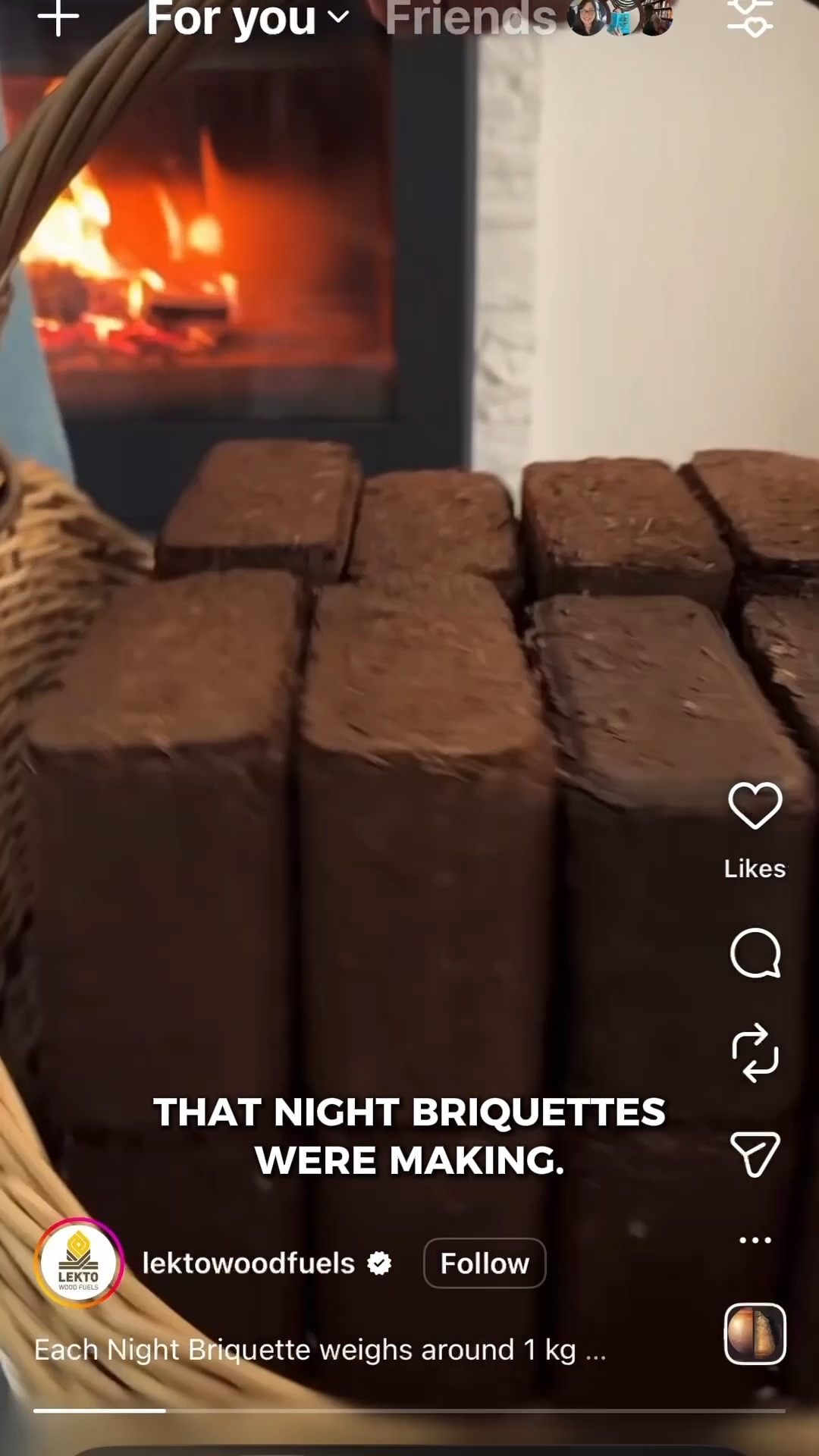 Lekto Night Briquettes burn up to 8 hours. Order now!